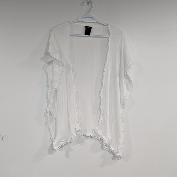 Reitmans Swim Coverup with Lace Trim White Size OS One Size - Picture 1 of 3